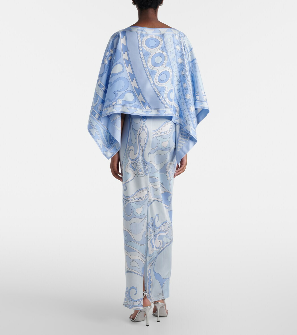 Pucci Orchidee Soleil silk gown and cape set