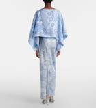 Pucci Orchidee Soleil silk gown and cape set