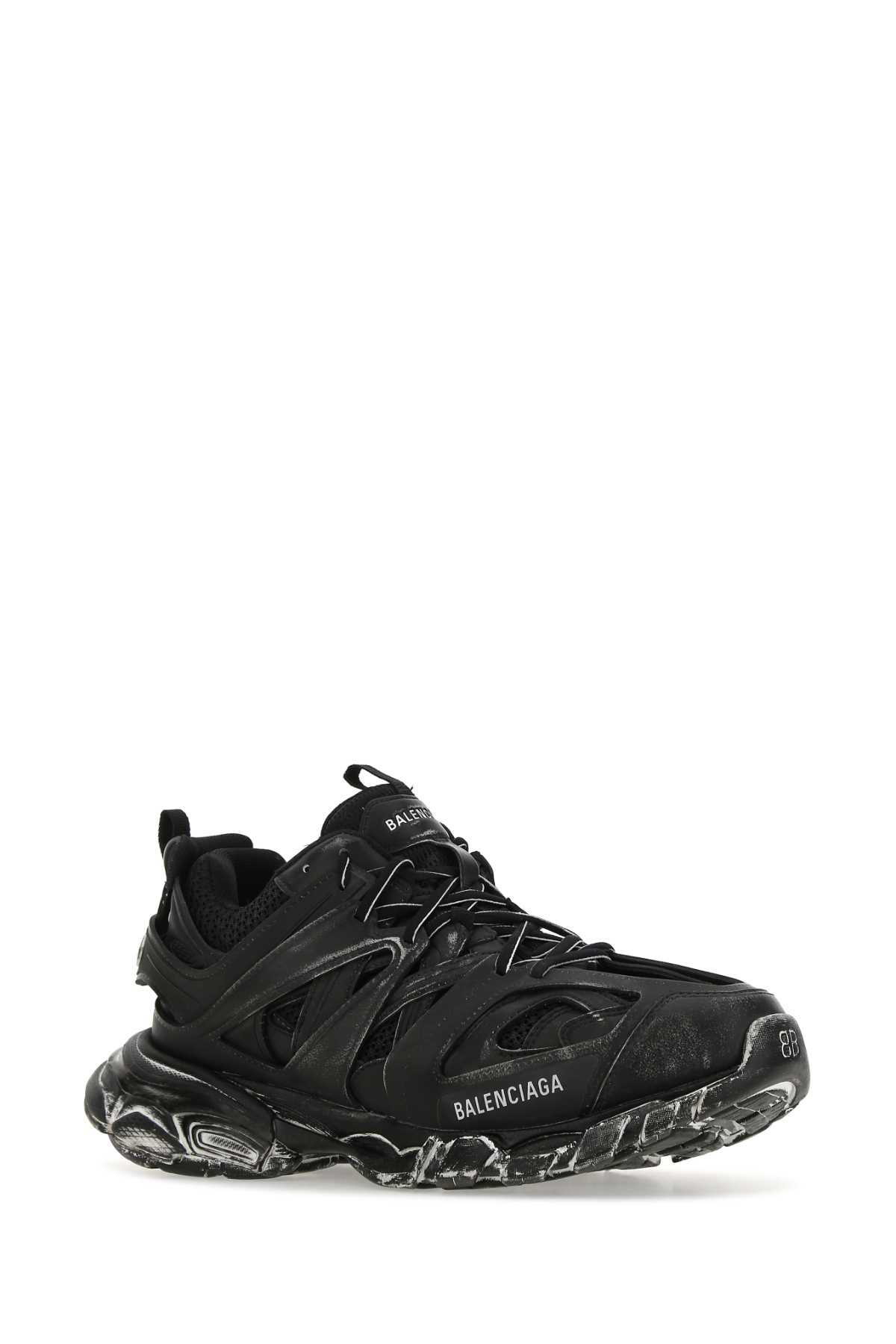 Balenciaga Black Mesh And Rubber Track Sneakers Balenciaga