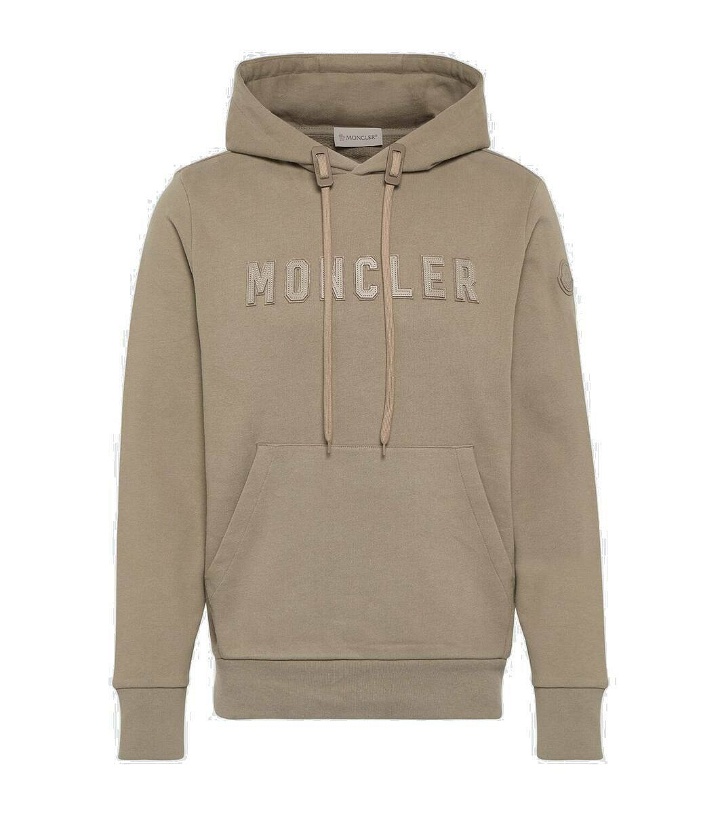 Photo: Moncler Logo cotton jersey hoodie