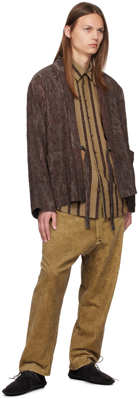 UMA WANG Beige Perch Pants