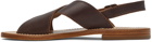 De Bonne Facture Brown Leather Occitan Sandals