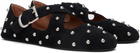 ALAÏA Black Criss Cross Ballerina Flats