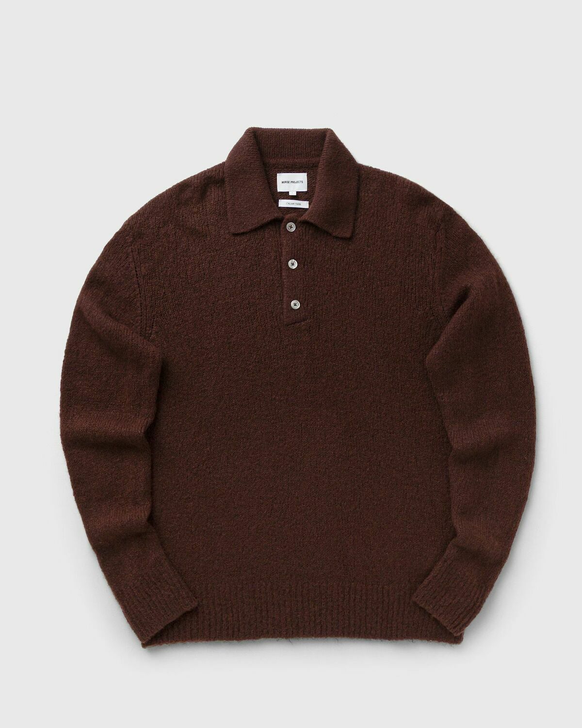 Norse Projects Rasmus Relaxed Brushed Polo Purple Mens Polos/Pullover