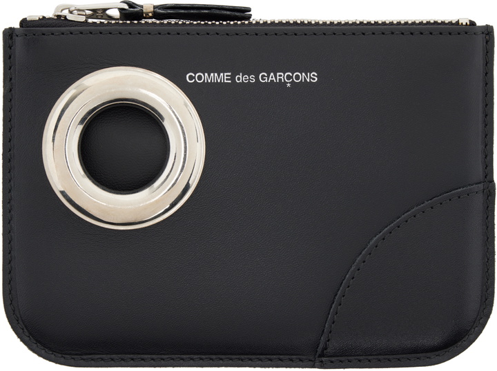 Photo: COMME des GARÇONS WALLETS Black Eyelet Pouch