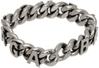 Balenciaga Gunmetal Chain Logo Bracelet