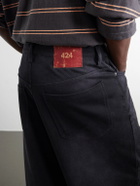 424 - Big Daddy Straight-Leg Cotton-Jersey Shorts - Black