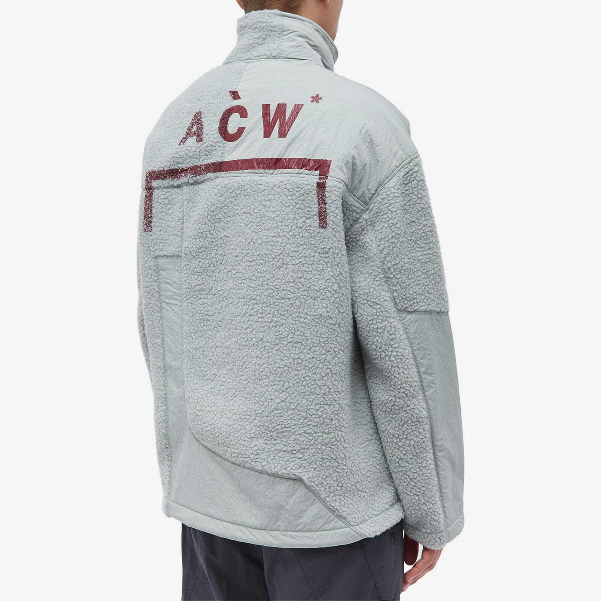 A-COLD-WALL* Men's Bonded Axis Fleece in Light Grey A-Cold-Wall*