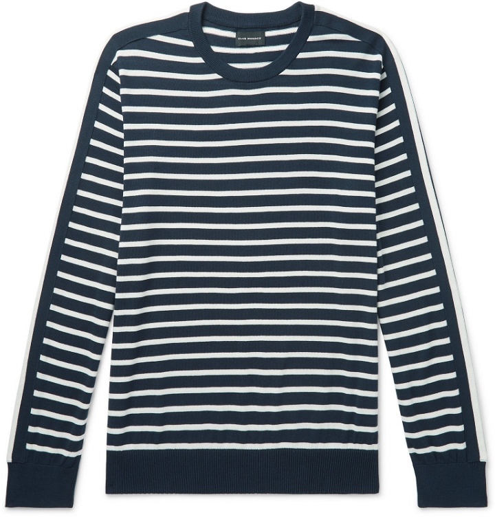 Photo: Club Monaco - Striped Cotton Sweater - Blue