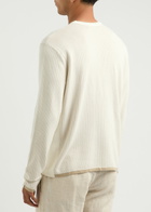 Rag & Bone Harvey Panelled Cotton Jumper Ivory
