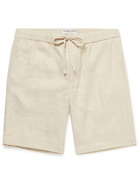 FRESCOBOL CARIOCA - Felipe Linen and Cotton-Blend Drawstring Shorts - Neutrals