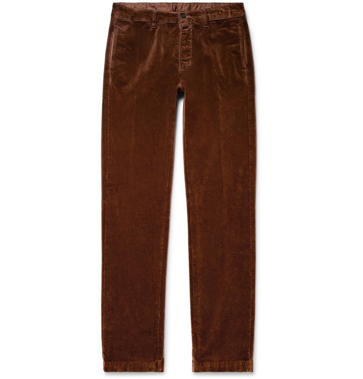 Photo: Massimo Alba - Cotton-Velvet Trousers - Brown