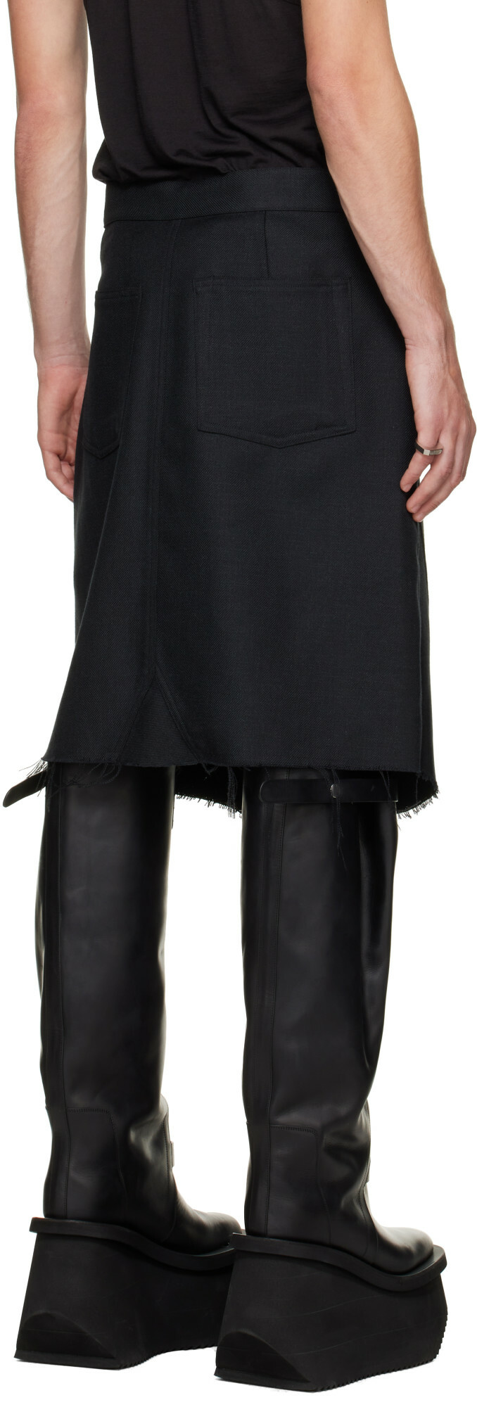 Rick Owens Black Tower Skirt