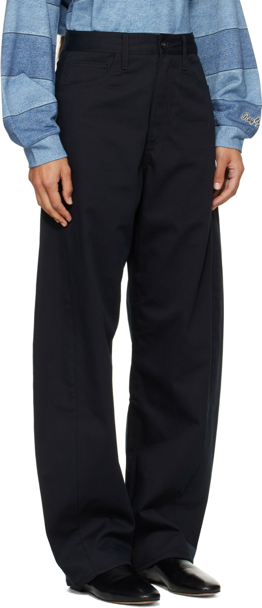 AGOLDE Navy Luna Trousers