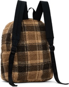 BAPE Brown Baby Milo Fur Check Backpack