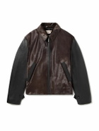 Marni - Leather-Trimmed Calf Hair Jacket - Black