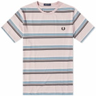 Fred Perry Authentic Men's Stripe T-Shirt in Chalky Pink