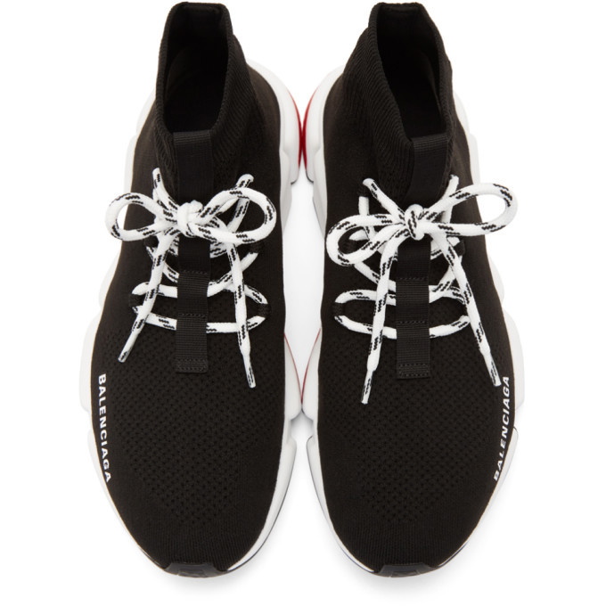 Balenciaga Speed Lace-Up Trainers Red/Black Release