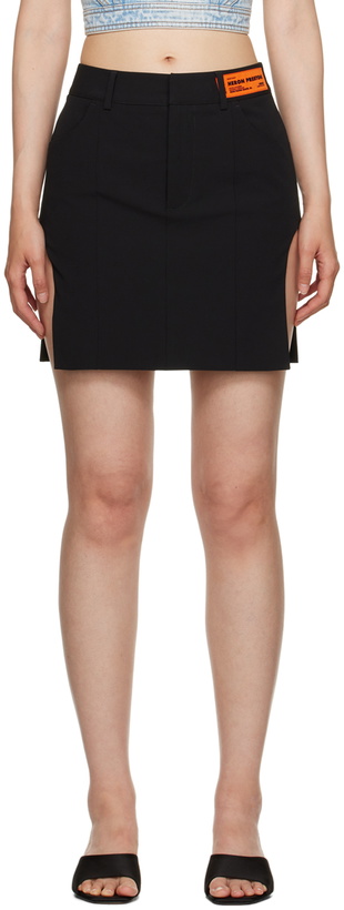 Photo: Heron Preston Black Cut Out Miniskirt
