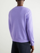 A.P.C. - Logo-Print Cotton-Jersey Sweater - Purple