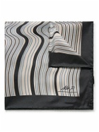 Mr P. - Striped Silk-Twill Pocket Square