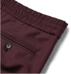 VALENTINO - Slim-Fit Wool and Mohair-Blend Trousers - Burgundy