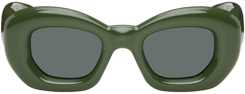 Loewe Women's Green Anagram Mask Sunglasses For Sale at 1stDibs