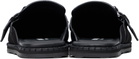 Moschino Black Cow Suede Sporty Mules