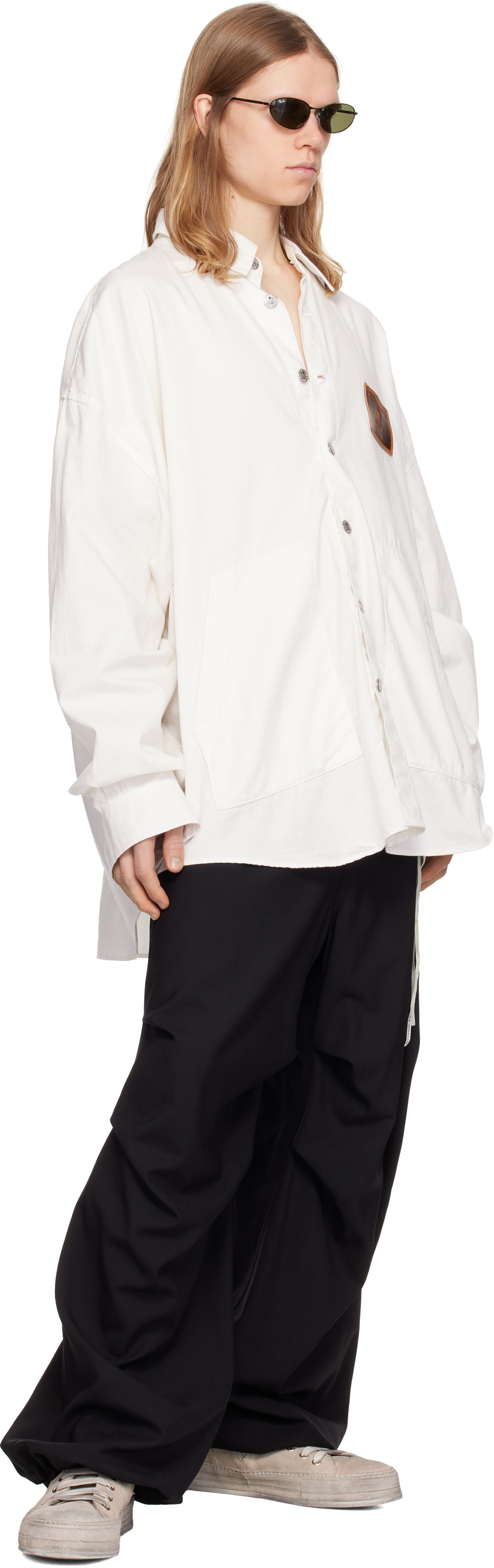 MASTERMIND WORLD White Big Denim Shirt