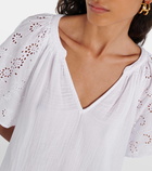 Velvet Tish embroidered cotton top