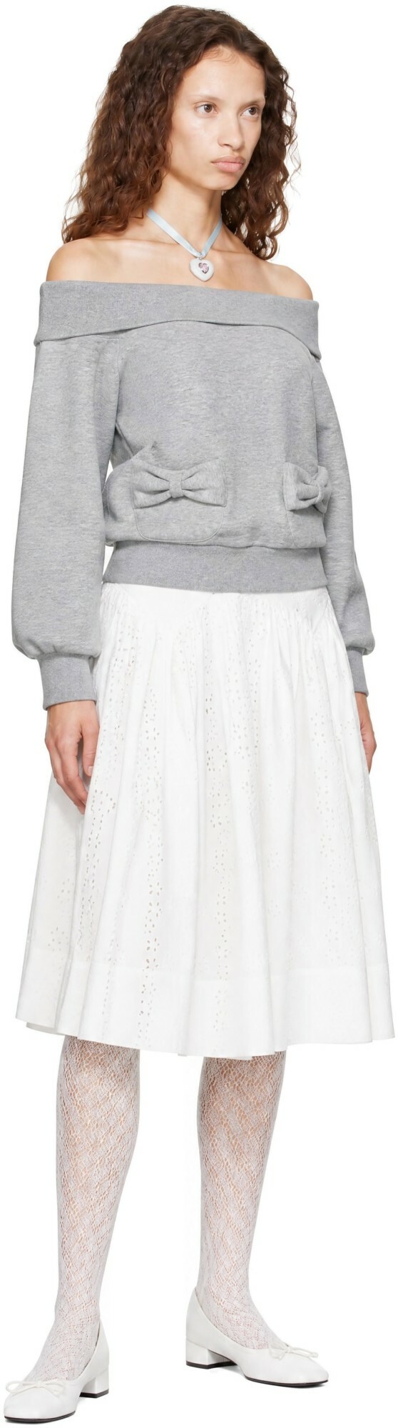 Sandy Liang Gray Neston Sweatshirt