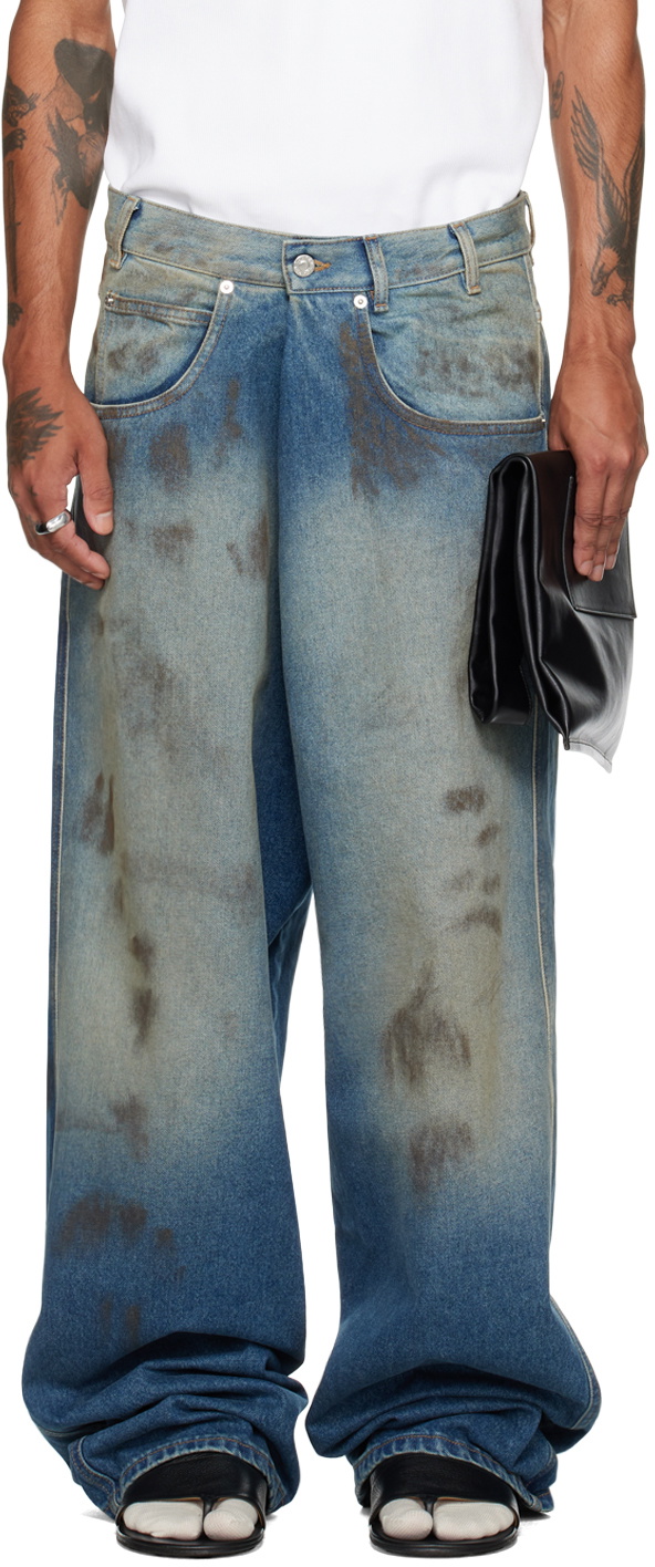 【関税込み】LU'U DAN ブルー Kriss Kross ジーンズ LUU DAN - KRIS KROSS JEANS | HBX - Globally Curated Fashion