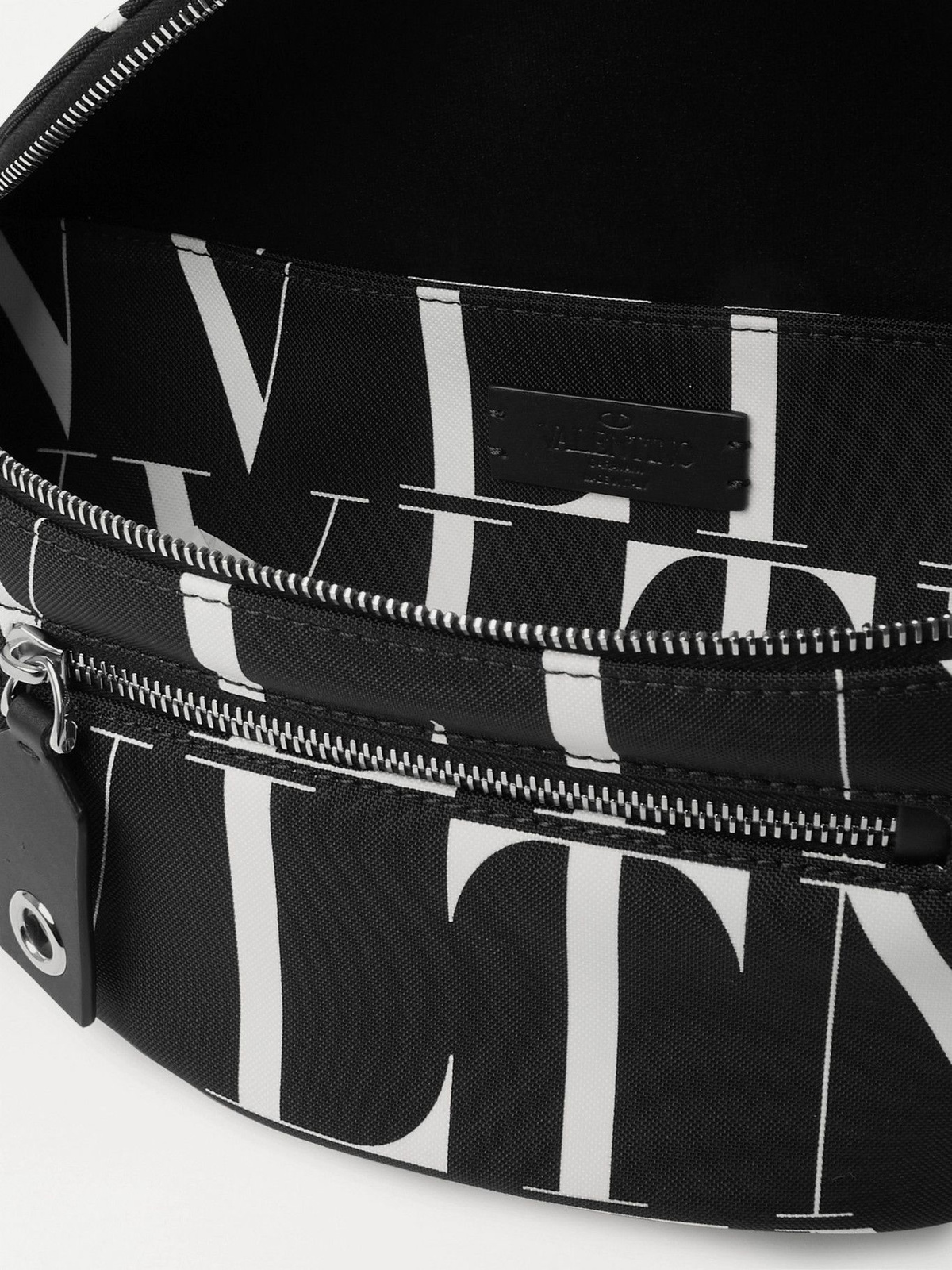 VALENTINO GARAVANI Nylon Ribbon VLTN Belt Bag Black 1175651