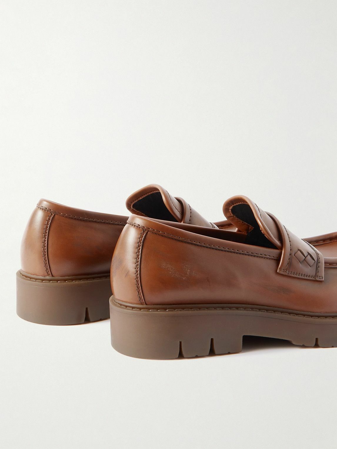 Bottega Veneta - Haddock Leather Loafers - Brown Bottega Veneta