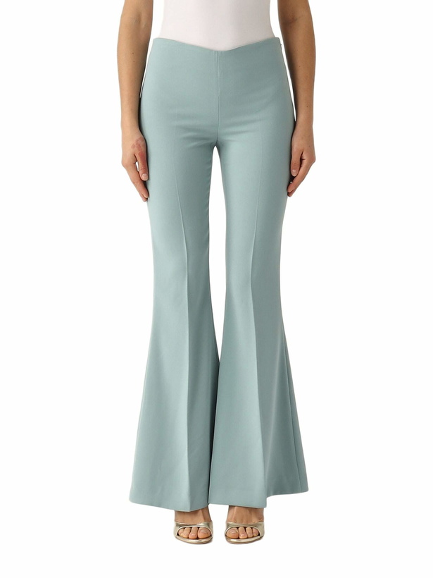 Photo: TwinSet Pantalone Flare In Crepe Fluido Trousers