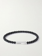 Le Gramme - 11g Sterling Silver and Onyx Beaded Bracelet - Black