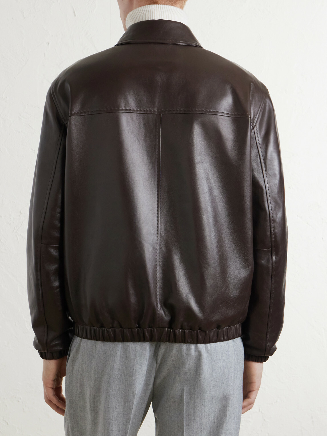 Canali - Leather Jacket - Brown