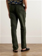 De Bonne Facture - Straight-Leg Belgian Linen Drawstring Trousers - Brown