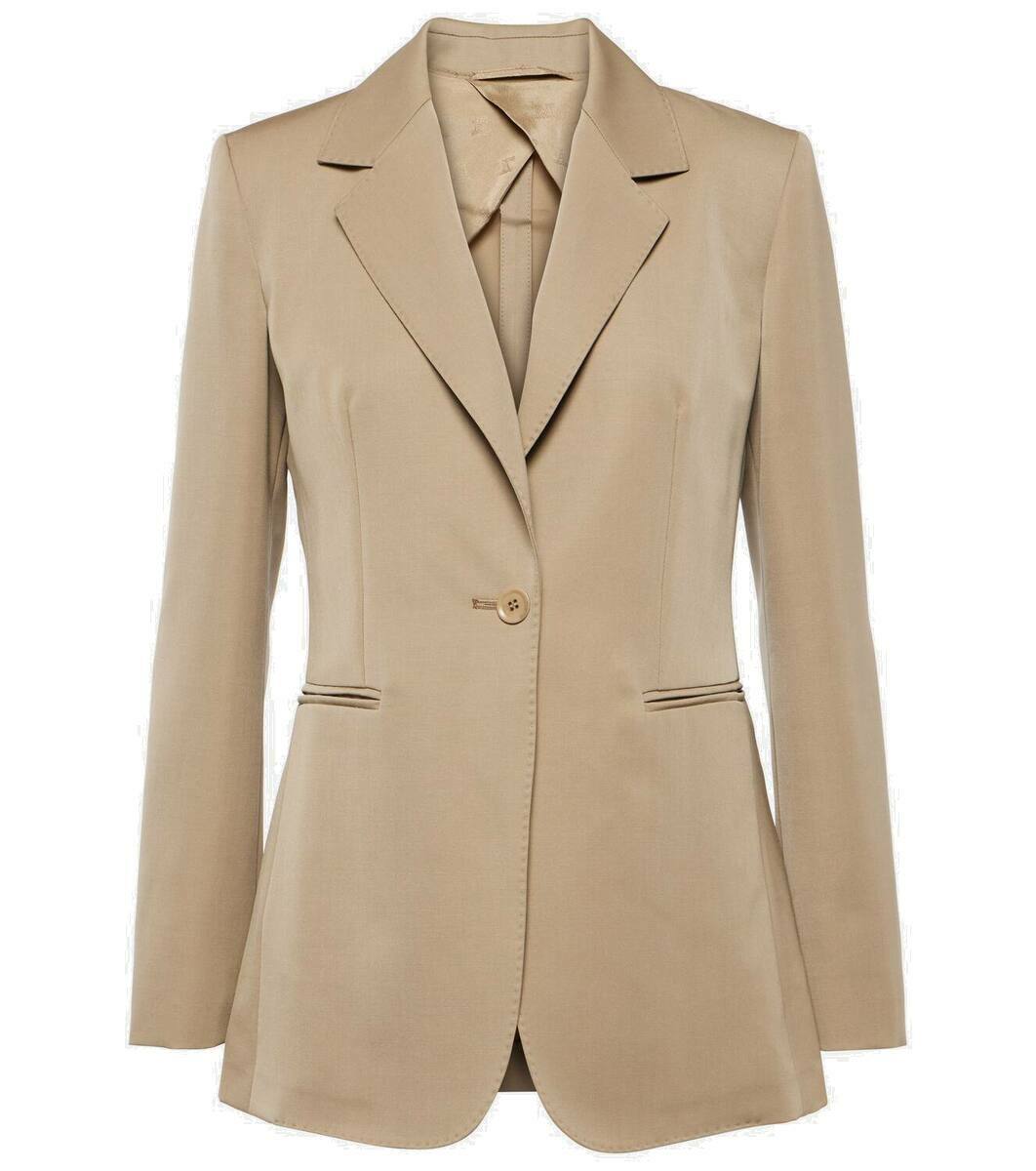 【関税&送料込】Max Mara Mud Wool Blend Apice Blazer VIP【送料無料・関税込み】MaxMara Mud Wool Blend Apice Blazer