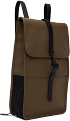 RAINS Brown Waterproof Backpack