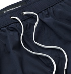 Ermenegildo Zegna - Mid-Length Textured Swim Shorts - Blue
