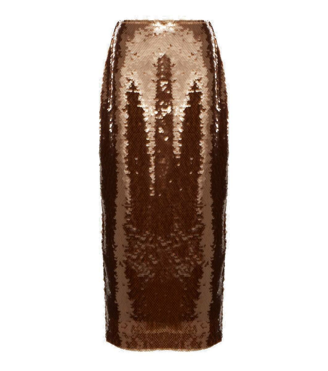スカート BLAZE MILANO Brown crepe Novalis skirt (SKMSK01NO 0022) Blazé Milano Brown Crepe Novalis Skirt Blaze Milano