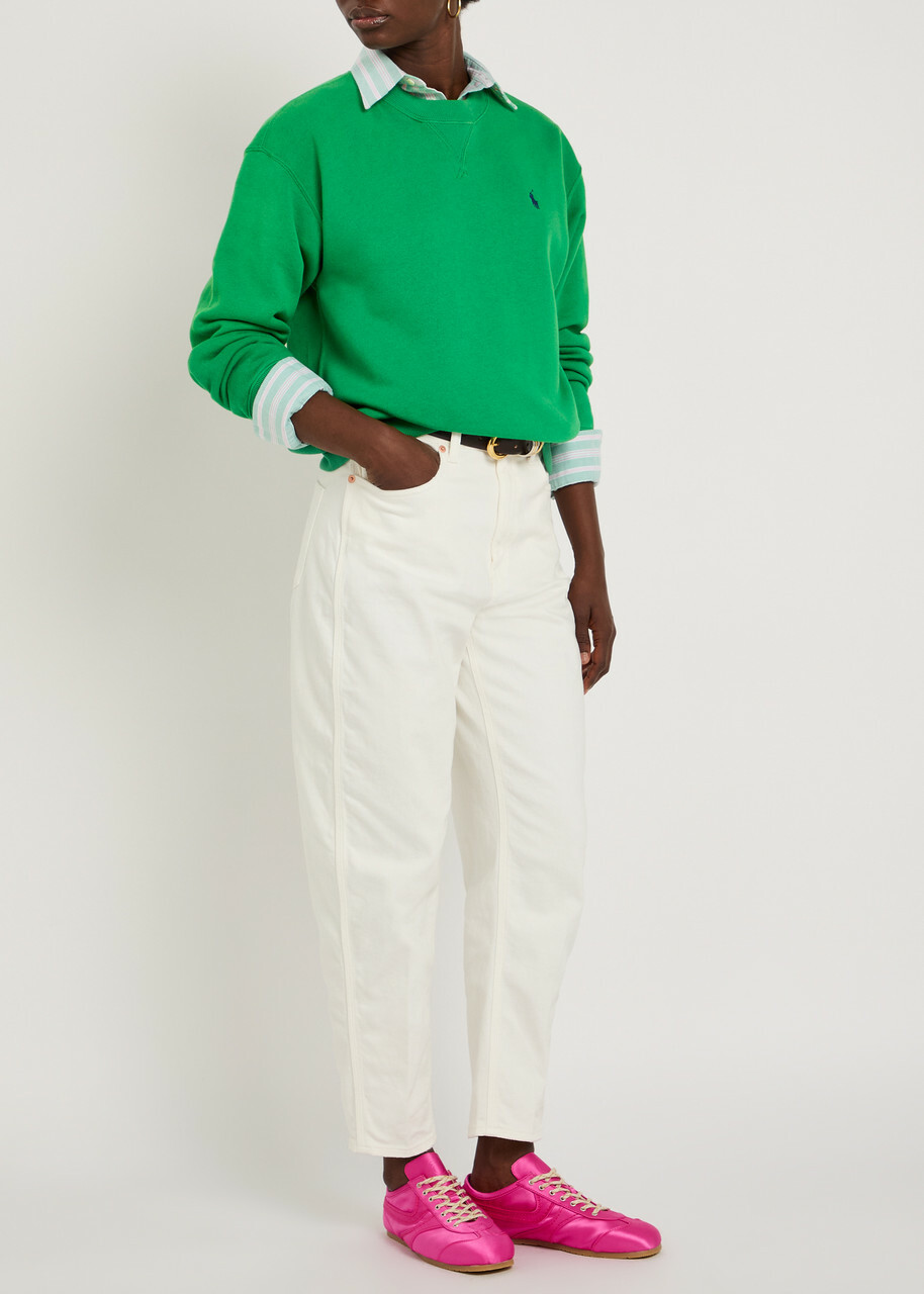 Polo Ralph Lauren Logo-embroidered Cotton Sweatshirt Green
