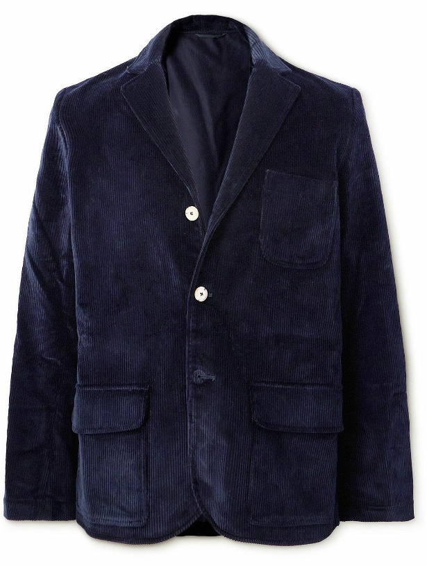 Photo: De Bonne Facture - Cotton-Corduroy Suit Jacket - Blue