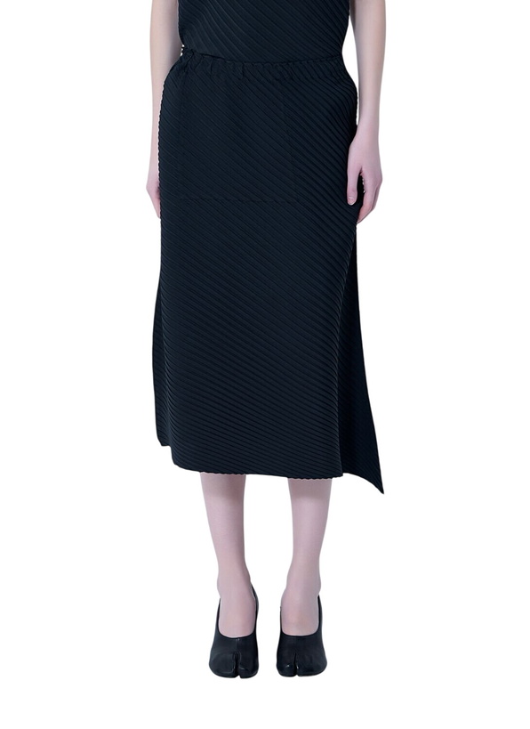 Photo: Issey Miyake Diagonal Textured Midi Skirt