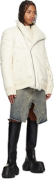 Rick Owens Blue Concordians Slivered Denim Midi Skirt