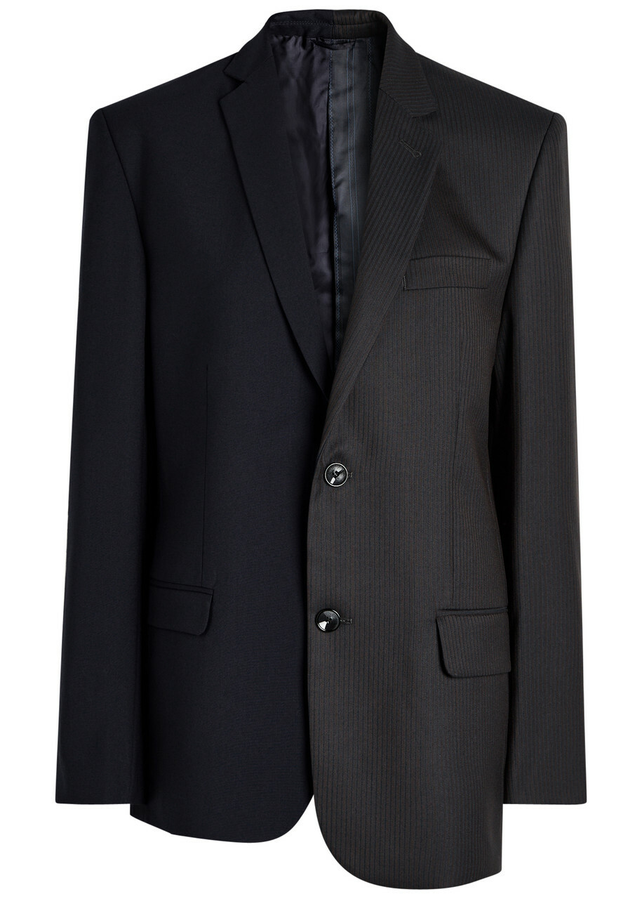 Bettter Sliced Panelled Wool-blend Blazer Multicoloured 1