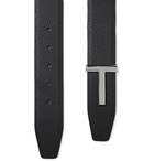 TOM FORD - 4cm Black and Midnight-Blue Reversible Full-Grain Leather Belt - Midnight blue