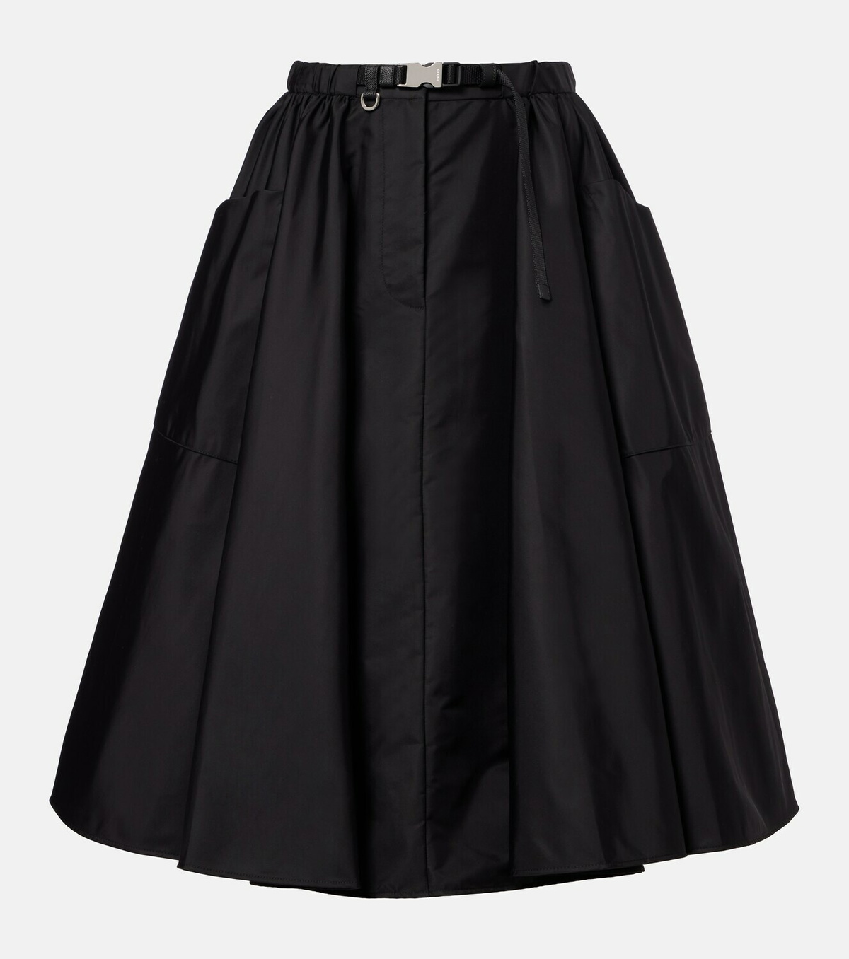 Prada Re-Nylon belted midi skirt