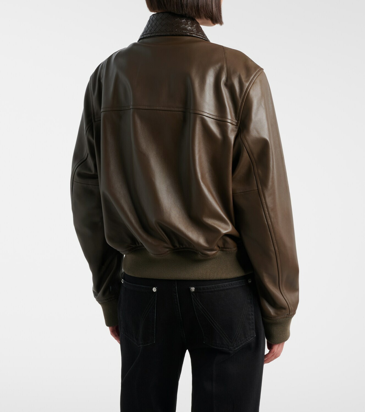 Bottega Veneta Intrecciato leather blouson jacket